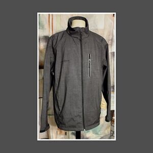 FreeTech Gray Windbreaker/Rain Coat Light Weight, With Ajustable Wrist Straps 2X